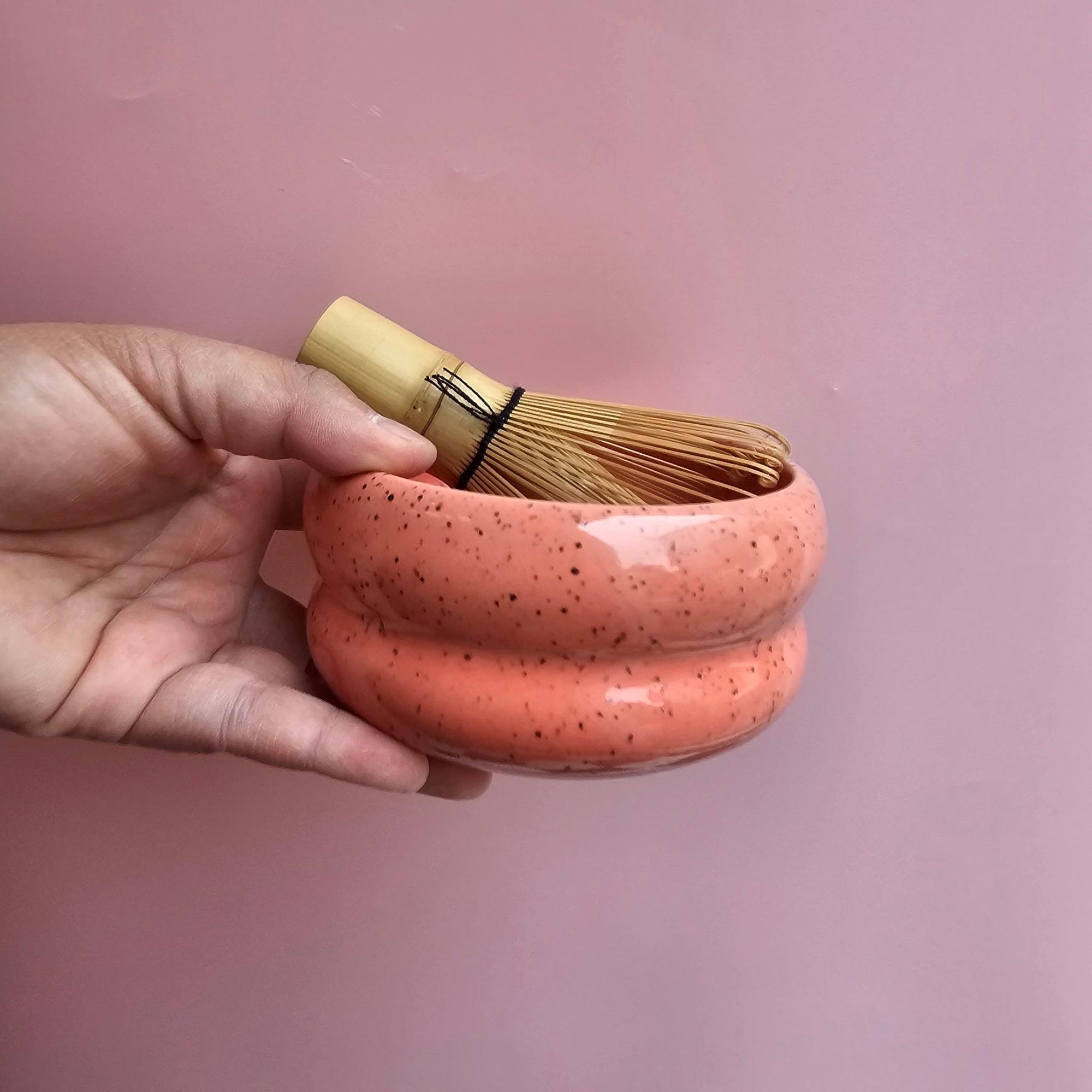 FLAMINGO SPECKLED VENUS MATCHA BOWL!