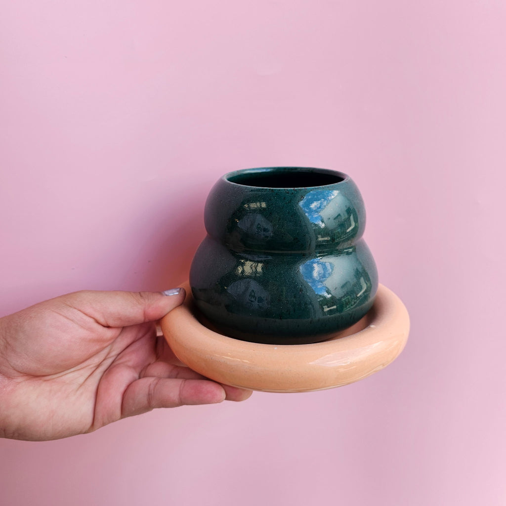 CUP AND SAUCER DEEP SEA AND PEACHY