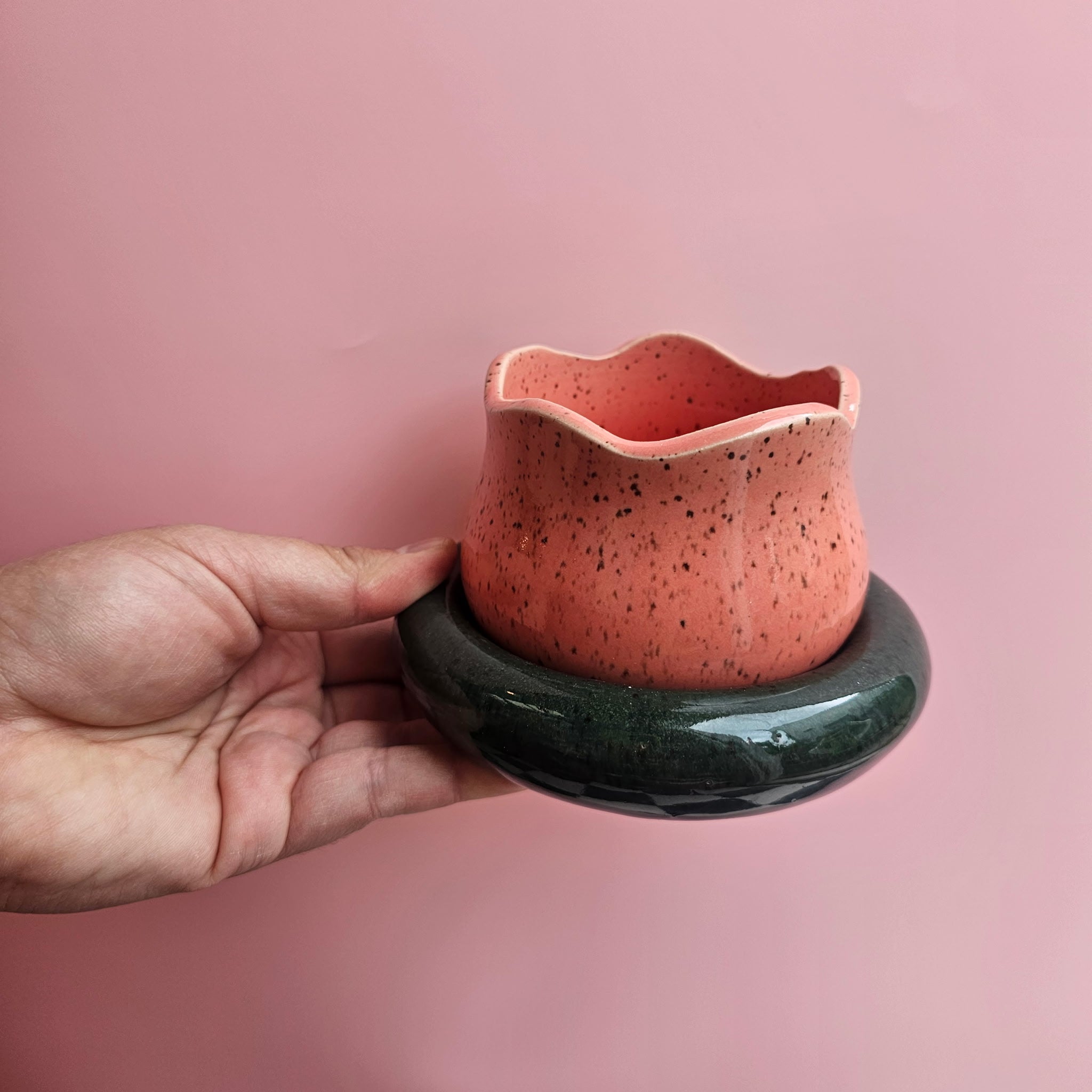 FLAMINGO BLOOM CUP AND SAUCER SET