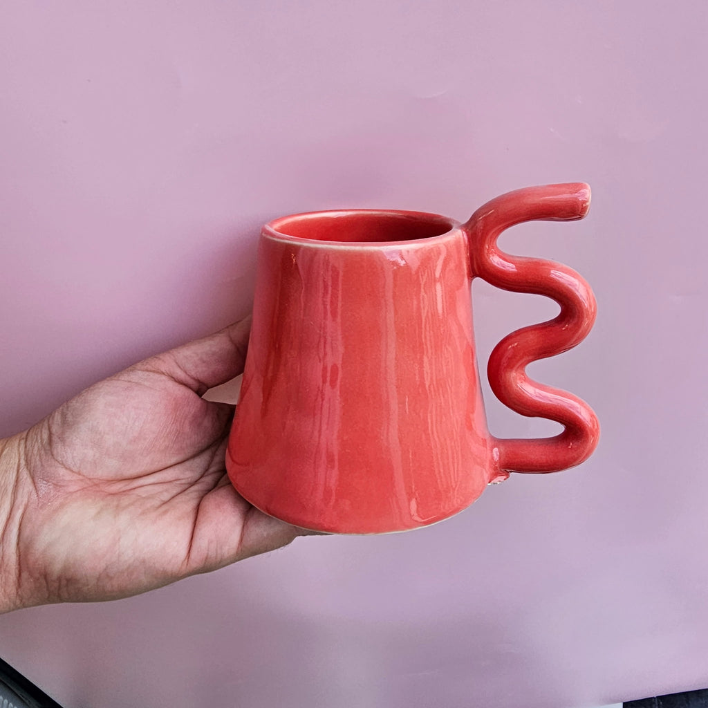 *SECOND* CORAL SQUIGGLE MUG
