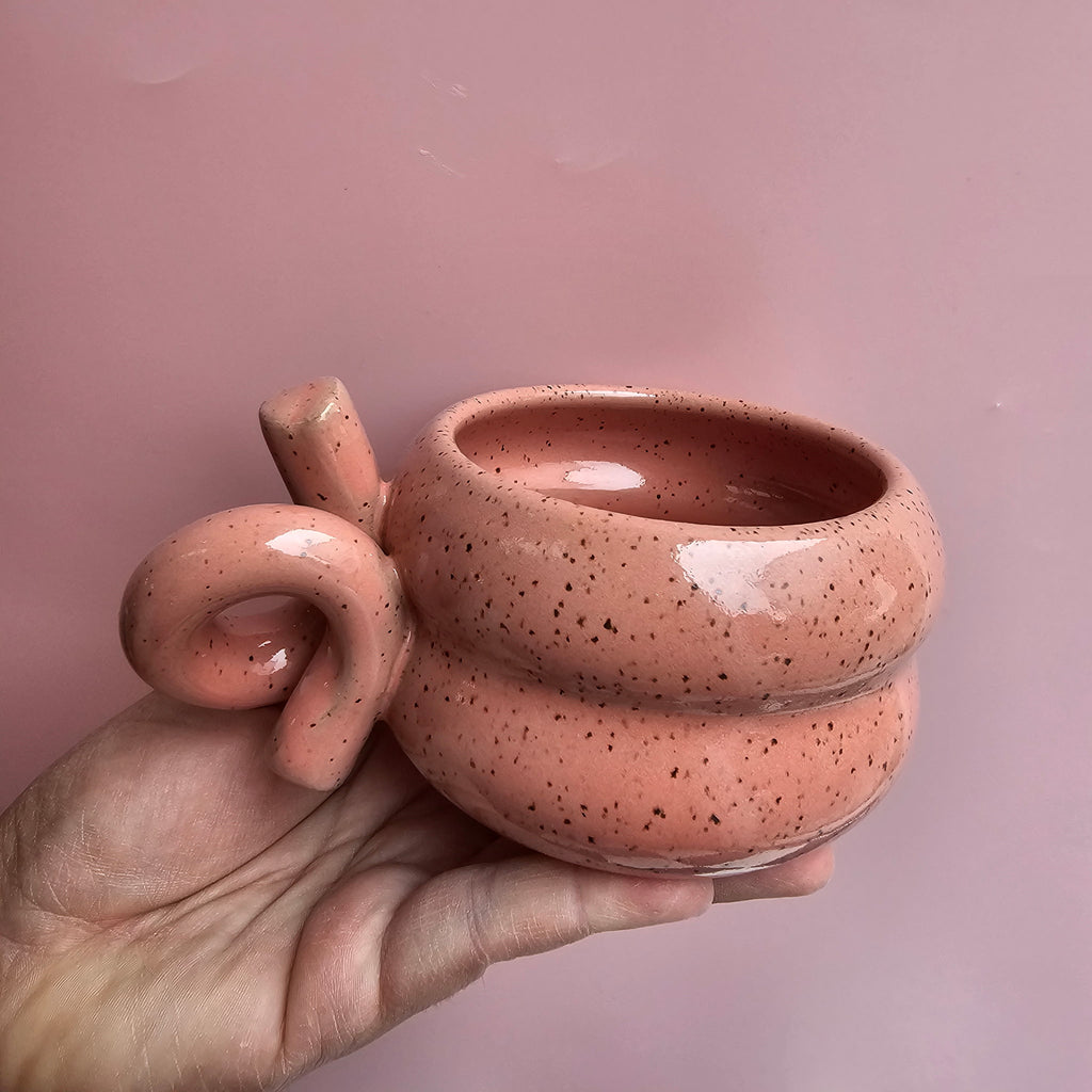 FLAMINGO SPECKLED CORKSCREW VENUS MUG!