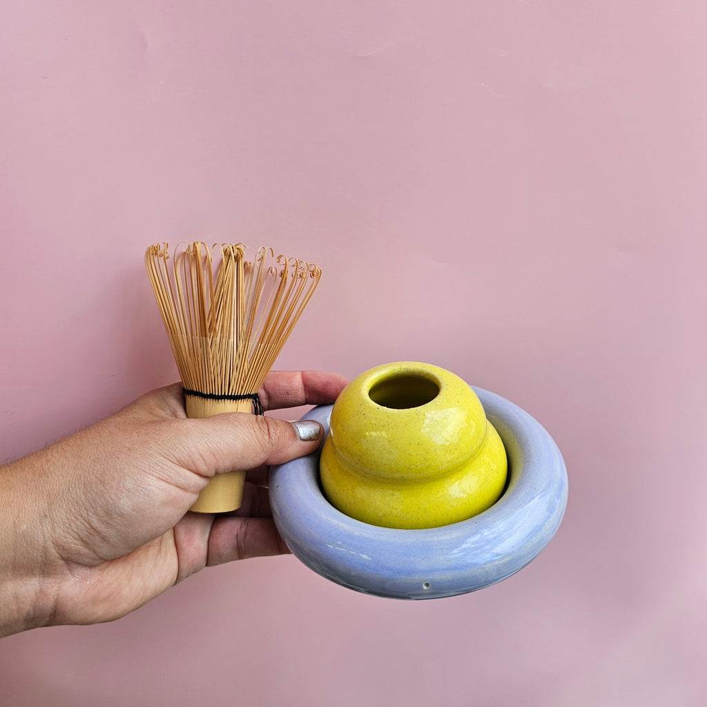 MATCHA WHISK HOLDER SET SUNNY AND MOONSTONE