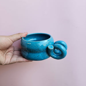 TROPICAL SPECKLED CORKSCREW VENUS MUG!