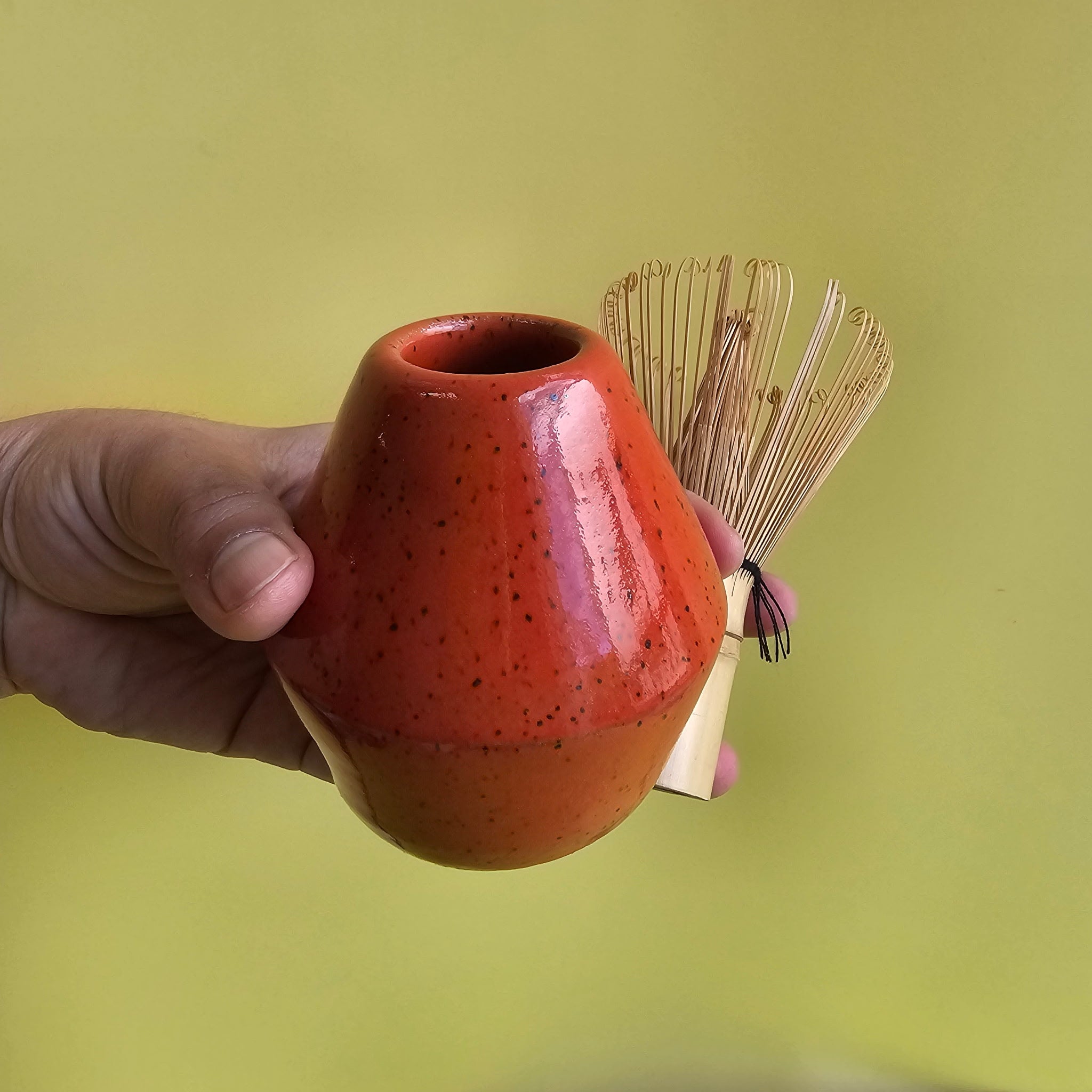 PERSIMMON SPECKLED MATCHA WHISK HOLDER