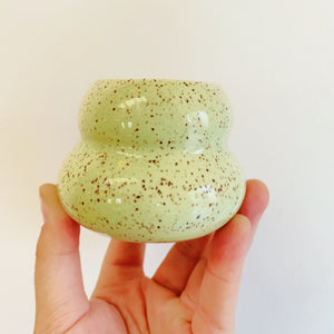 MINTY SPECKLED MINI VASE