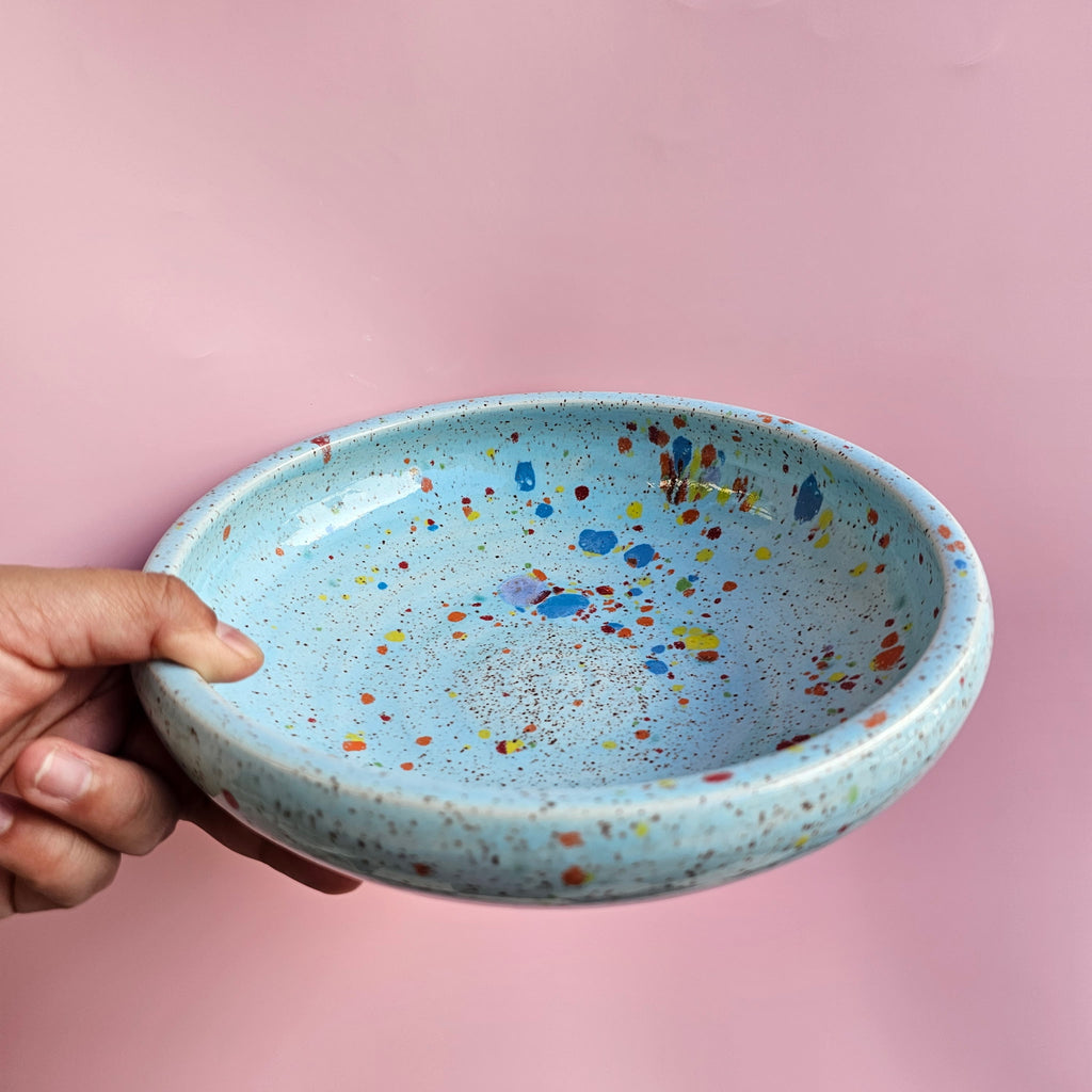 SKY SPECKLED PASTA BOWL!