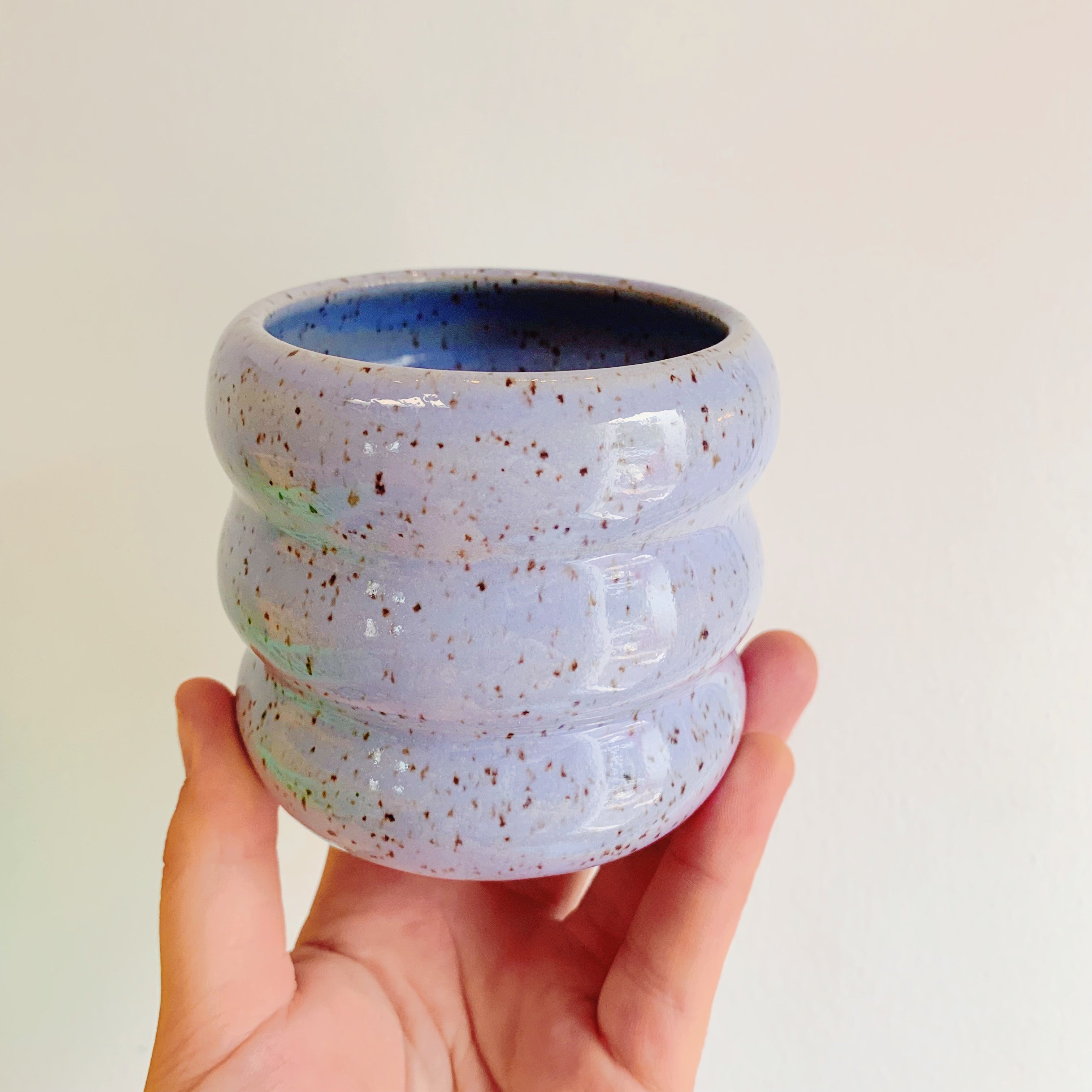 LAVENDER SPECKLED TRIPPY CUP