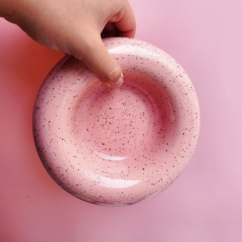 PINKY SPECKLED BUBBLE DISH