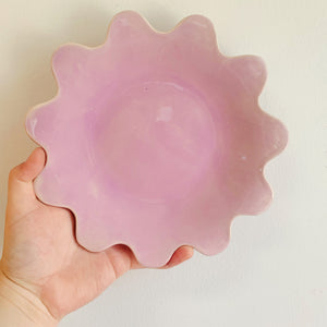 *SECONDS* ORCHID SQUIGGLE PLATE