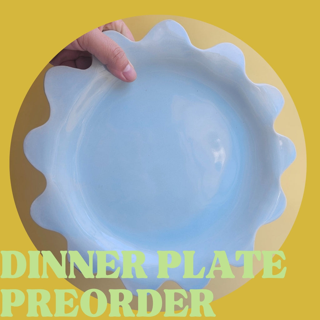 LARGE DINNER SQUIGGLE PLATE PREORDER ✿ VARIOUS COLORS ✿