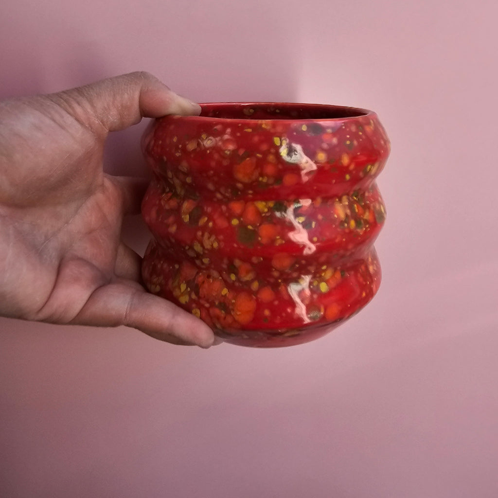 SALSA JUMBO MUG SIZED ZIGZAG PLANTER