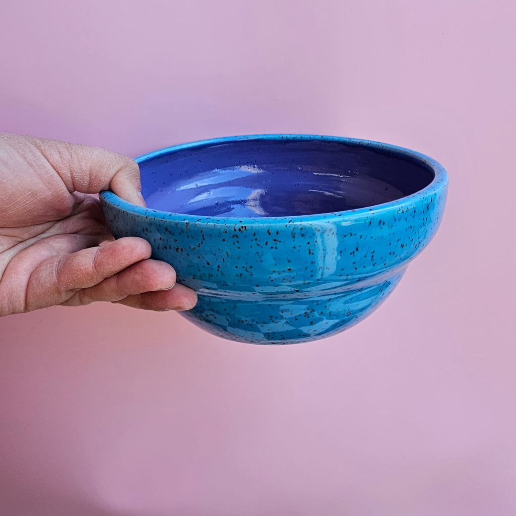 TWO TONE BLUE RAMEN BOWL