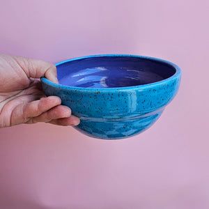 TWO TONE BLUE RAMEN BOWL