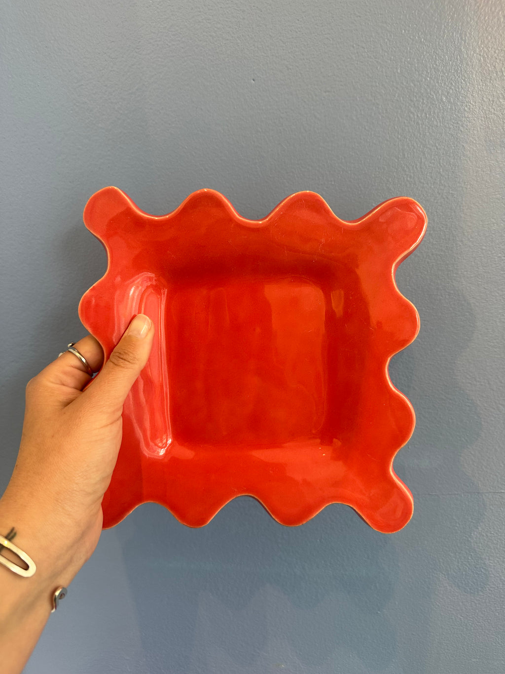 CHERRY SQUARE SQUIGGLES PLATE!