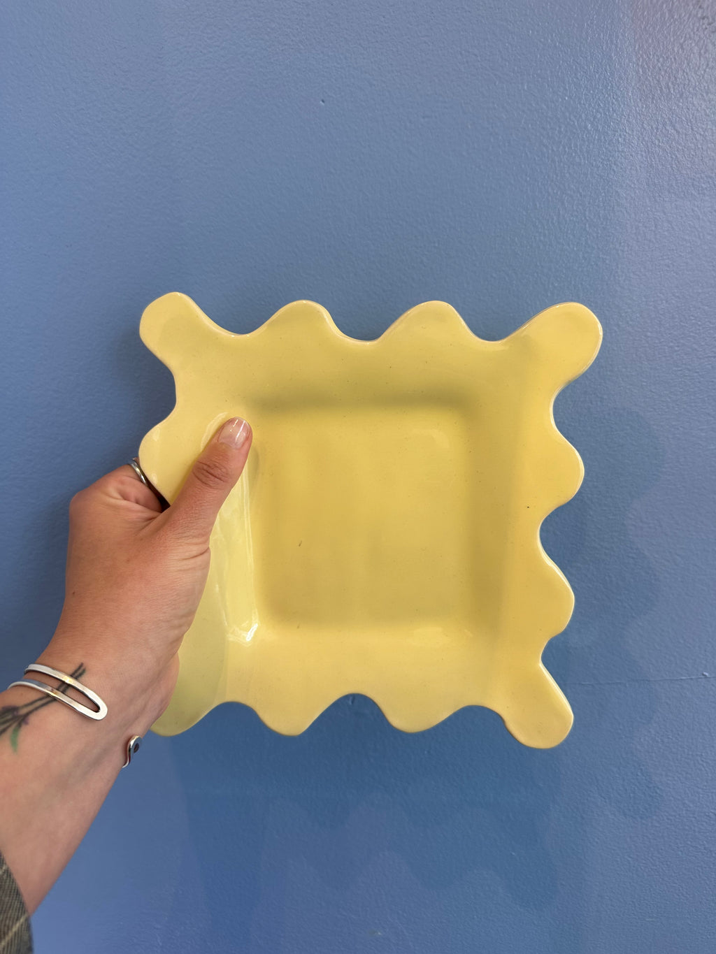 SUNNY DAY SQUARE SQUIGGLES PLATE!