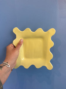 SUNNY DAY SQUARE SQUIGGLES PLATE!