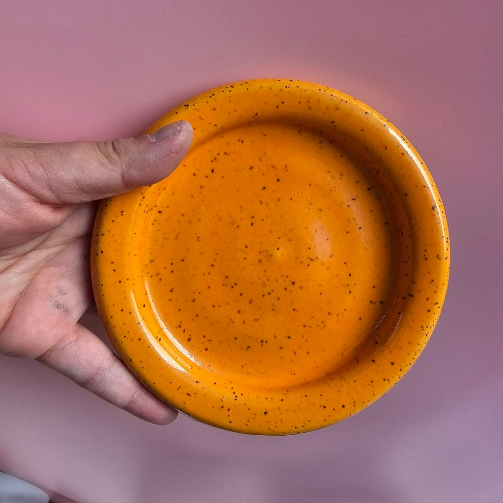 PERSIMMON SPECKLED FRUIT PLATE