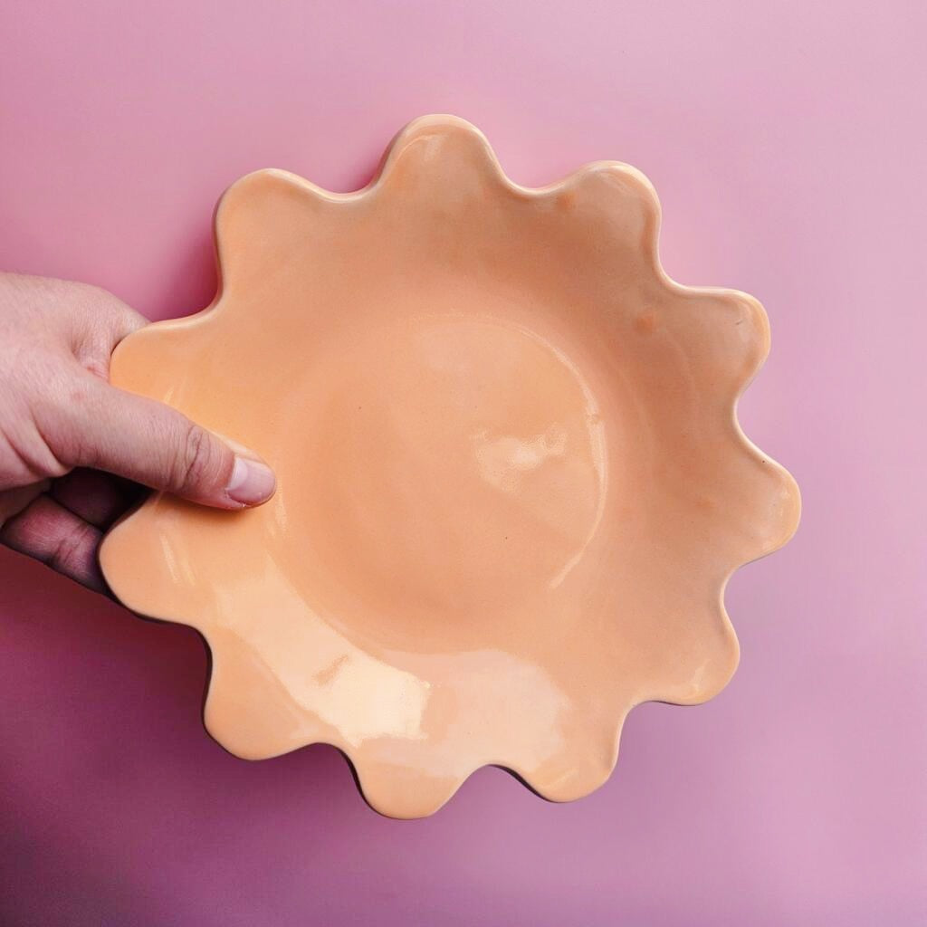 PEACHY SQUIGGLE PLATE