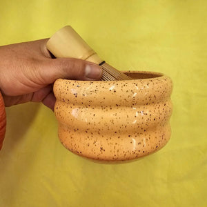 ORANGE CREAM SPECKLED MATCH BOWL