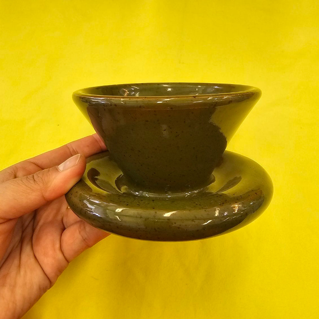 OLIVE SPECKLED POUR OVER