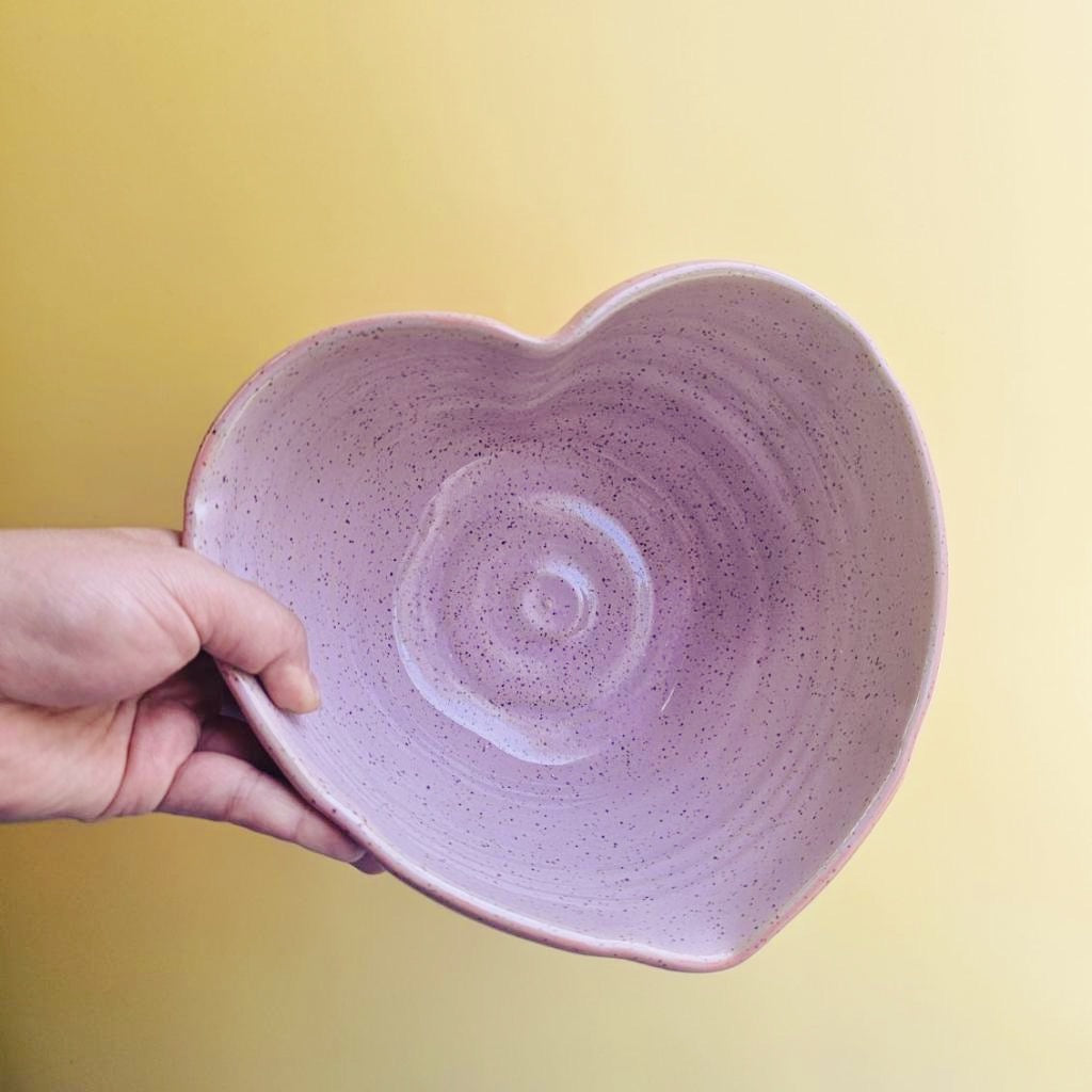 *SECONDS* BABY DOLL SPECKLED HEART RAMEN BOWL