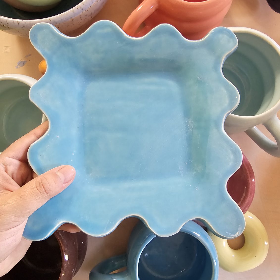 *SECONDS* TROPICAL SQUIGGLES SQUARE PLATE!