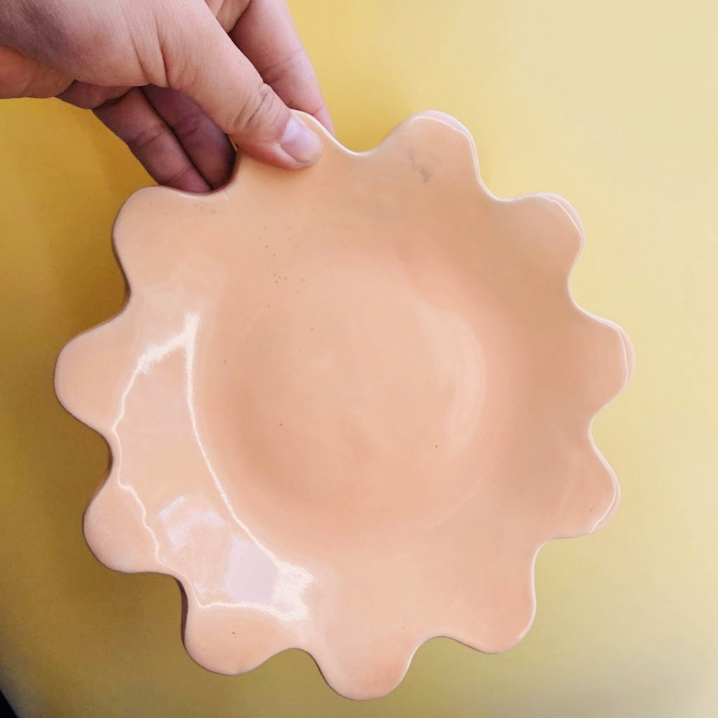 *SECONDS* PEACHY SQUIGGLE PLATE