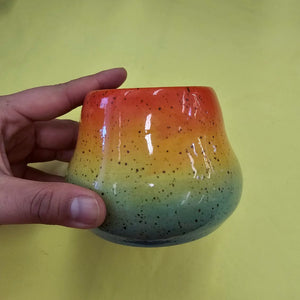 RAINBOW SPECKLED CUP ASYMMETRICAL CUP