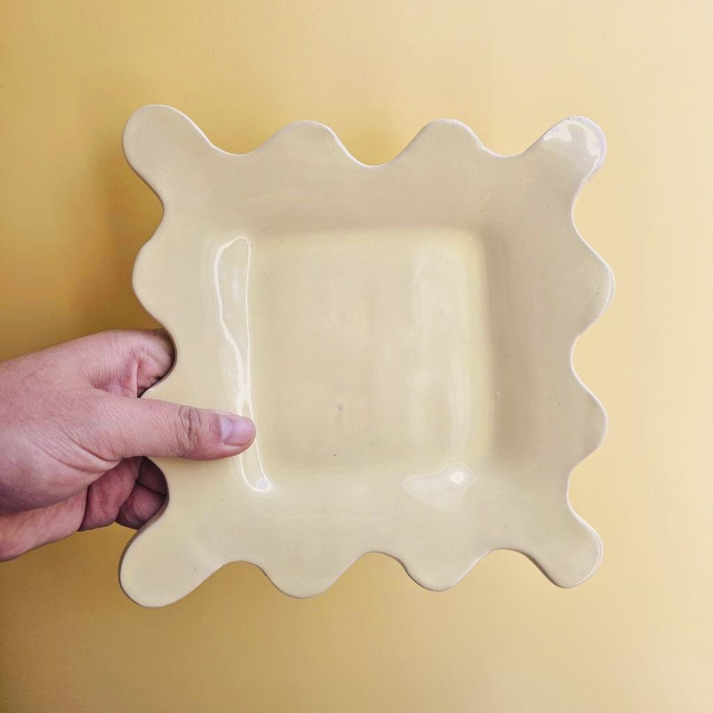 *SECONDS* LEMON SQUARE SQUIGGLE PLATE