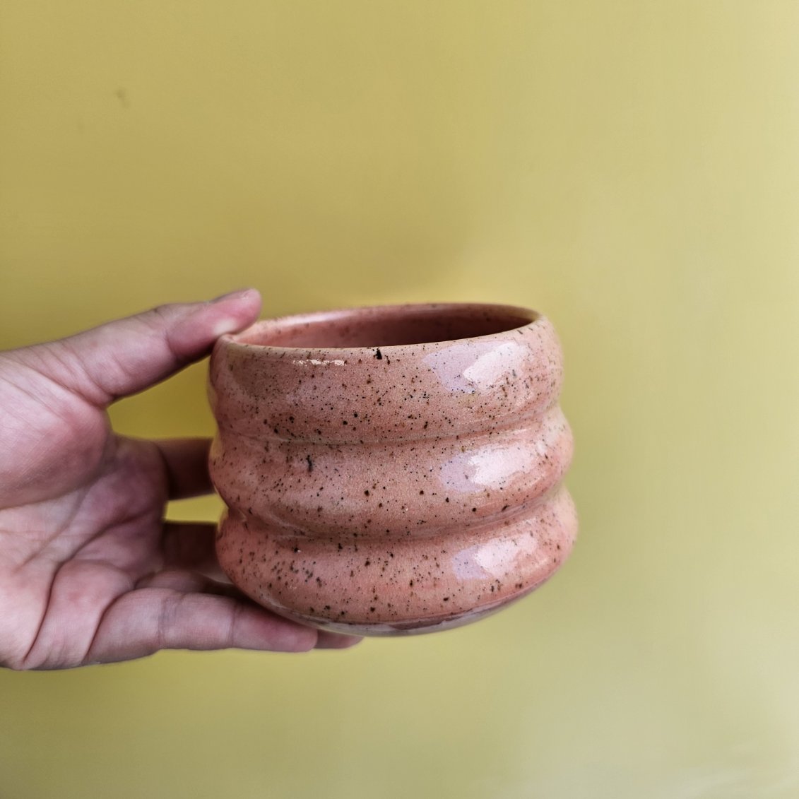 GRAPEFRUIT SPECKLED TRIPPY CUP