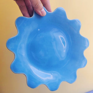 *SECONDS* TROPICAL BLUE SQUIGGLE PLATE