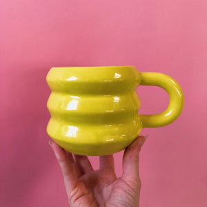 *SECOND* CHARTREUSE JUMBO ZIGZAG MUG *NOT FOR DRINKING*