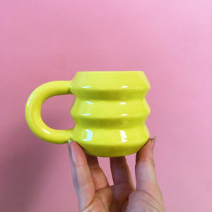 *SECOND* CHARTREUSE ZIGZAG MUG *NOT FOR DRINKING*