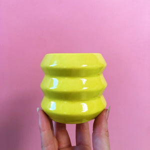 *SECONDS* CHARTREUSE ZIGZAG CUP *NOT FOR DRINKING*