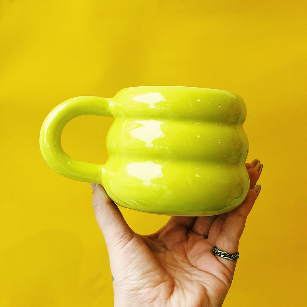 *SECONDS* CHARTREUSE JUMBO TRIPPY MUG *NOT FOR DRINKING*