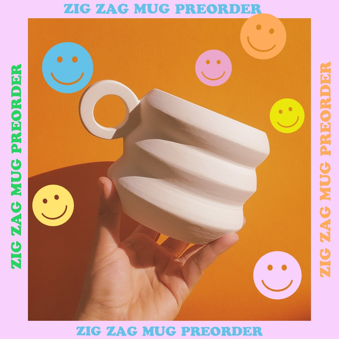 PREORDER ZIGZAG MUG--SOLID COLORS ONLY